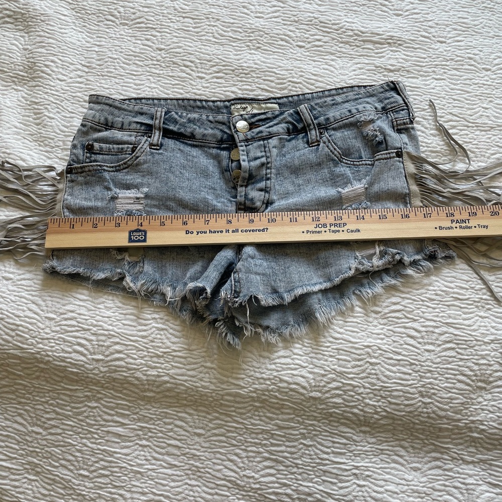 Vintage Havana Tassel Jean Shorts 27 - Picture 6 of 7